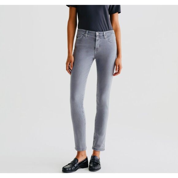 Ag Adriano Goldschmied Pants - AG Adriano Goldschmied The Stilt Cigarette Pants 30R Cool Light Blue Straight
